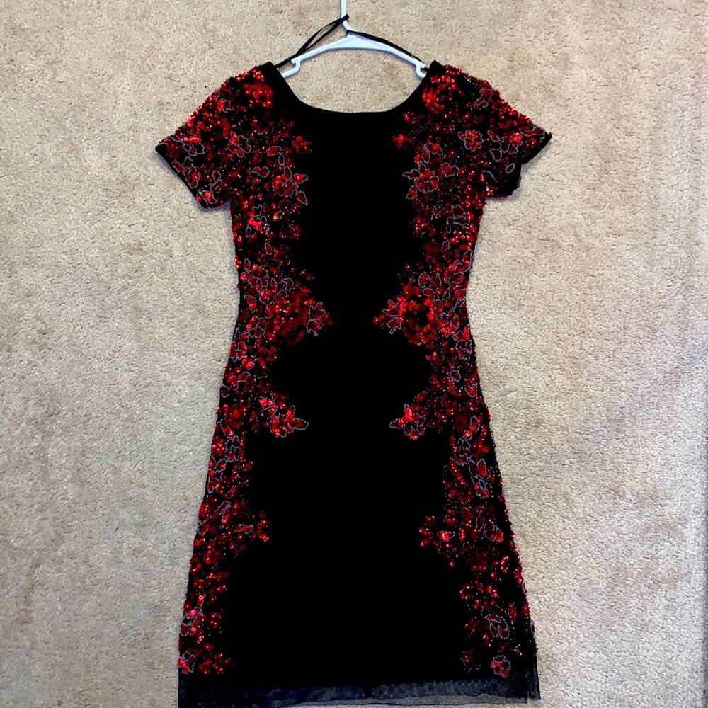 Aidan Mattox Beaded Mini Dress
